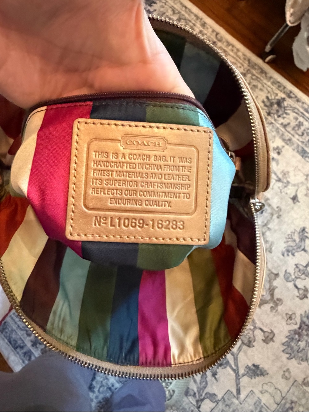 Coach Poppy Brown Leather Tote with Adjustable Crossbody Strap - Picture 6 of 6